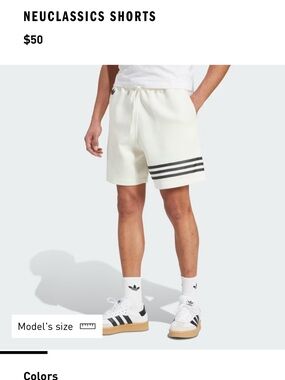 Adidas Neoclassic Men's Cream Shorts with Side Stripe